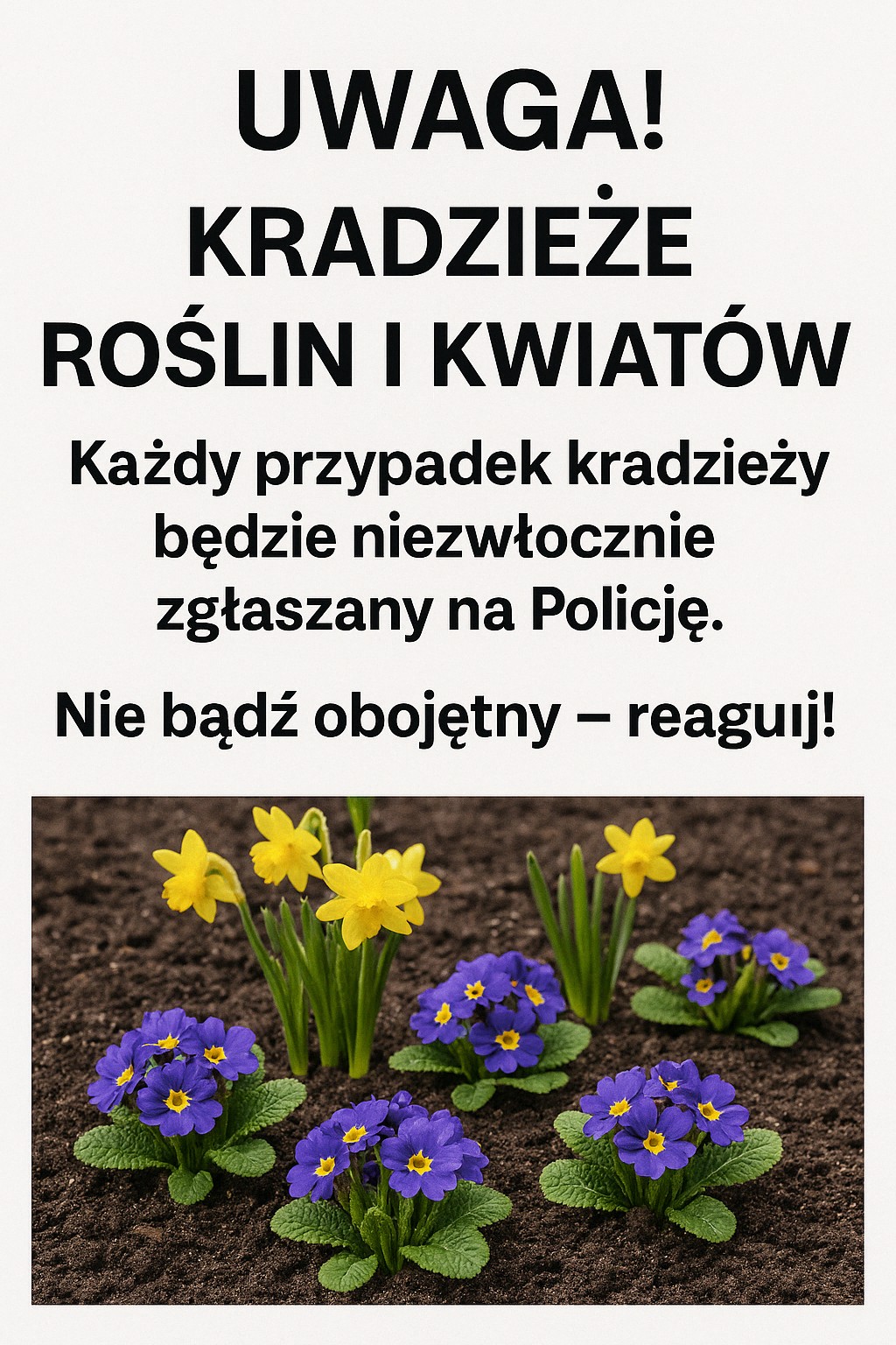 Uwaga! Kradzieże roślin i kwiatów